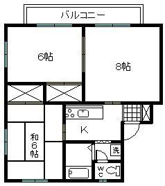 リバーサイドハイツAの間取り