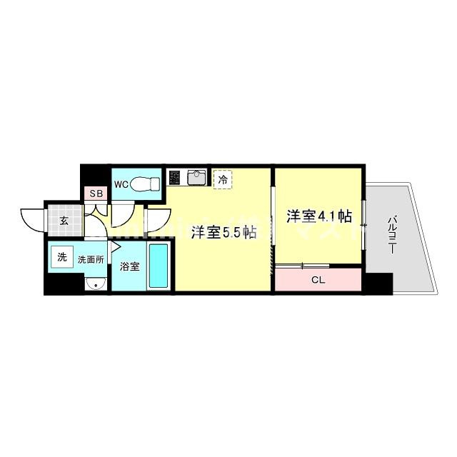 セレニテ難波ミラク参番館の間取り