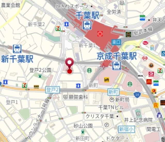 サントゥールＣＨＩＢＡの地図|★案内図★