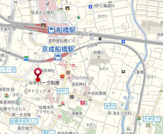 ダイアパレス・ステーションプラザ船橋本町の地図|★案内図★