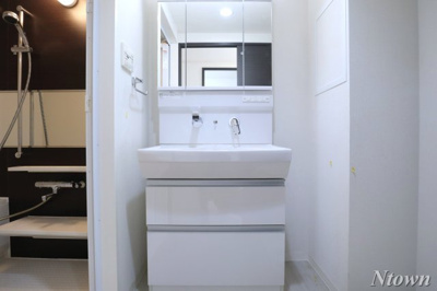 【独立洗面台】 | サンエスケーイワタ名城 | 朝の支度にも助かる、独立の洗髪洗面化粧台