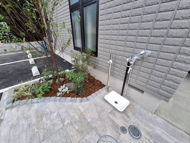 Ｐａｔｉｏのエントランス|ペット用足洗い場