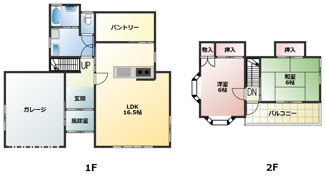 【間取り】 | 有浦１丁目・中古住宅