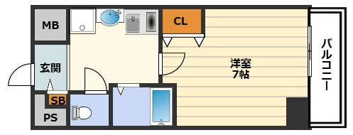 エスリード東天満第2の間取り