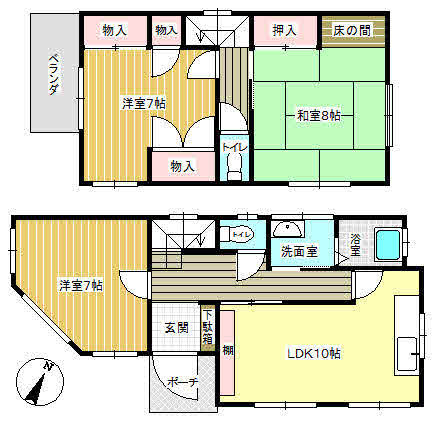 【間取り】 | 松戸市栗ヶ沢戸建