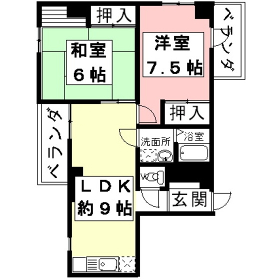 サン・アド・テシガワラの間取り
