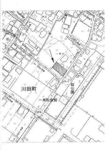 守山市川田町土地の地図