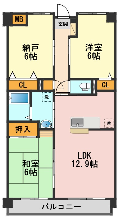 ベルメゾン南篠崎ユニゾンの間取り