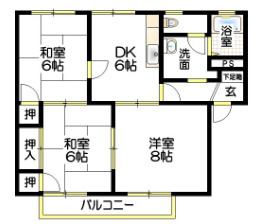メルヴィルB棟の間取り