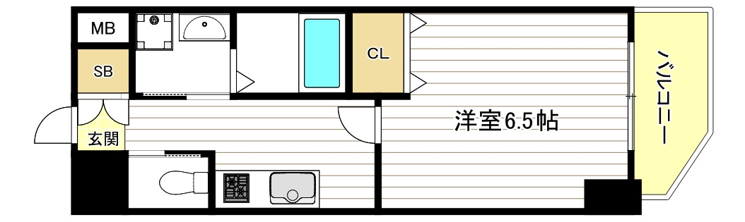 クローバー・グランツ弁天町の間取り
