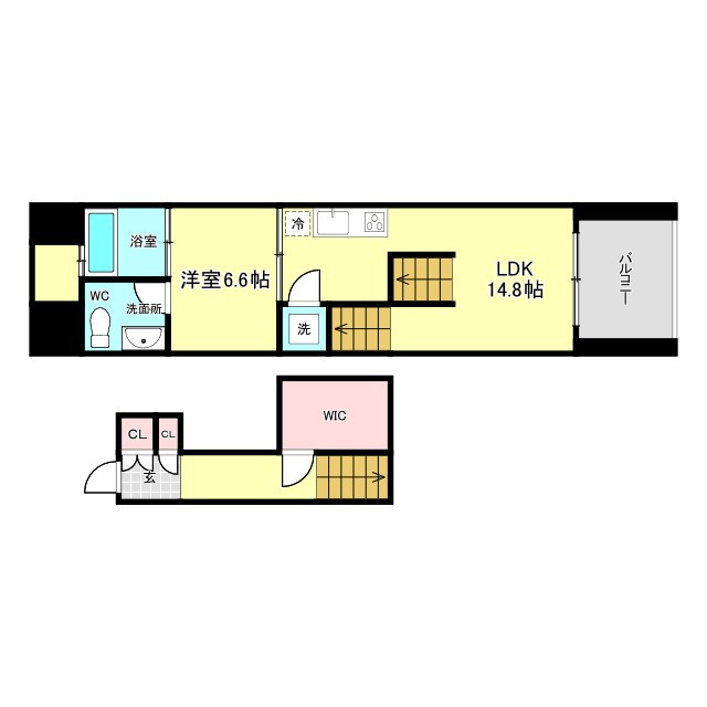匠空阿波座西の間取り