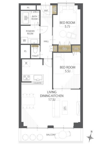 【間取り】財形吹田ハイツ 