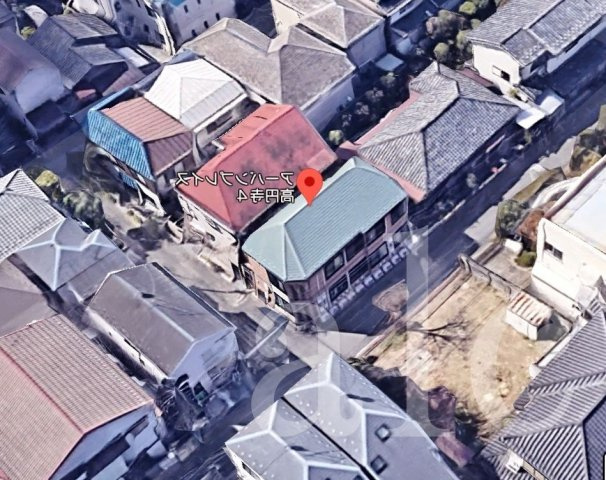 4rooms中野の展望|グーグル航空写真から。角地に立地。周辺は高い建物はなく、静かにお過ごしいただける環境です。