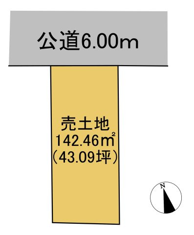 売土地　岐阜市若福町　43.09坪の土地図