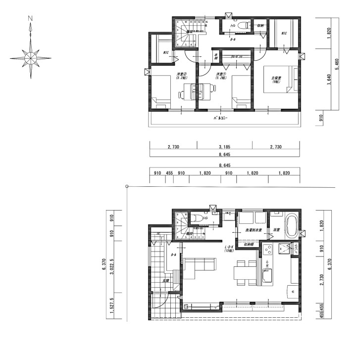 高知市西秦泉寺・西棟-建築条件付き-売土地の参考プラン|参考プラン間取り