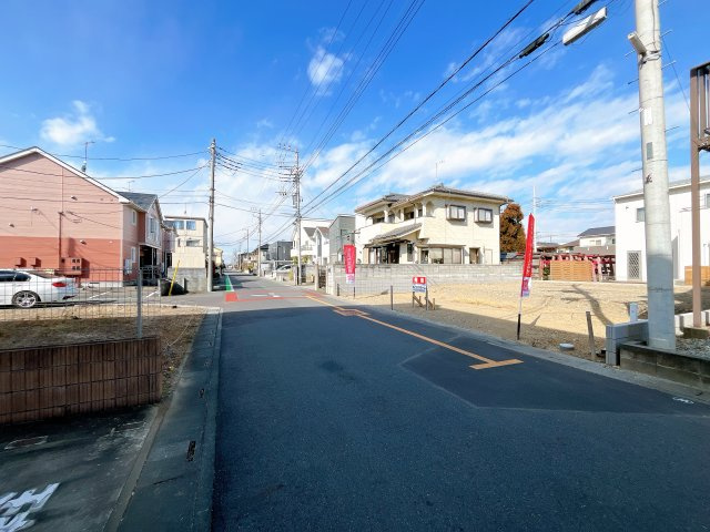 熊谷市新堀　建築条件無し売地の前面道路含む現地写真|ぜひ現地にて、実際の建物・街並み・日当たり等ご確認下さい♪お問い合わせはお気軽に☆　TEL「0120-466263」