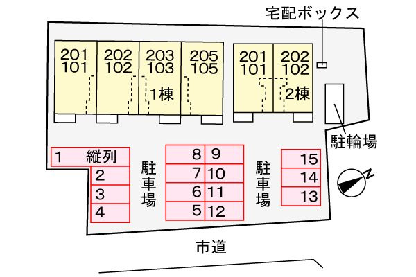 ラルジュⅠ　　刈谷市近郊の賃貸はクラスホームの区画図