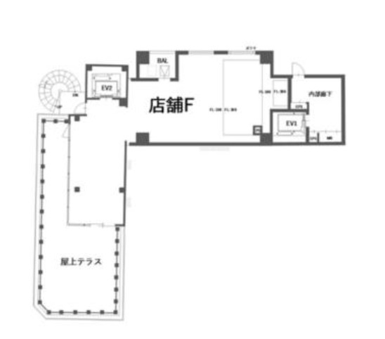 北区十条仲原１丁目の店舗事務所の間取り