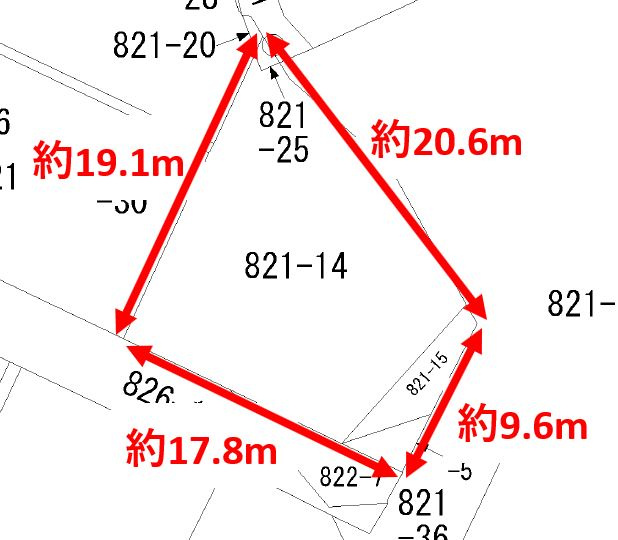 光井8丁目　売土地の土地図