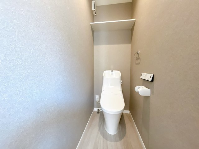 深谷市上柴町東　戸建　全1棟のトイレ|２階トイレ収納棚完備