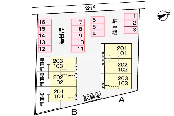 クウ・ラブＢの駐車場|駐車場