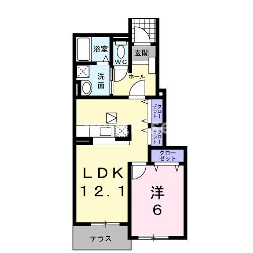 クウ・ラブＢの間取り|間取図