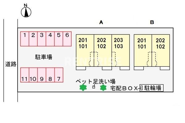 セントポーリアＢの駐車場|駐車場