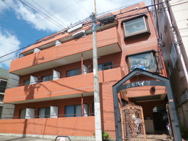 清水ハイツの外観|★外壁タイル貼りで綺麗です★