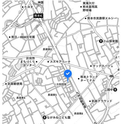 ケイアイエルデ／東区長嶺東１期／１号棟の地図