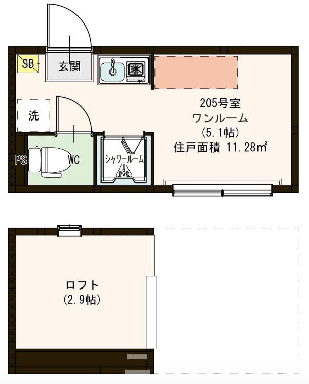 板橋区大谷口２丁目のアパートの間取り