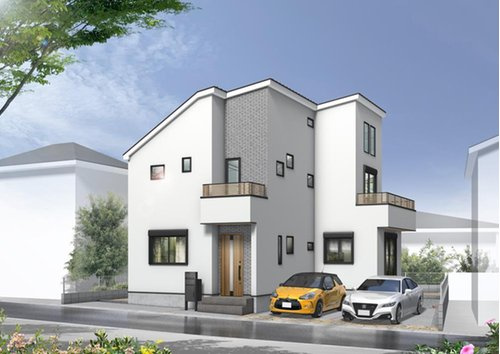 【横浜市保土ケ谷区鎌谷町347-86新築戸建て】★仲介手数料無料★（宮ヶ谷小学校・宮田中学校）の外観パース