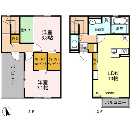 【間取り】 | グランオッツ Ⅲ