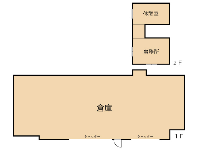 【区画図】 | 【事業用 倉庫・作業場・事務所】大仙市大曲あけぼの町 敷地面積282坪・建物面積93坪 鉄骨造倉庫
