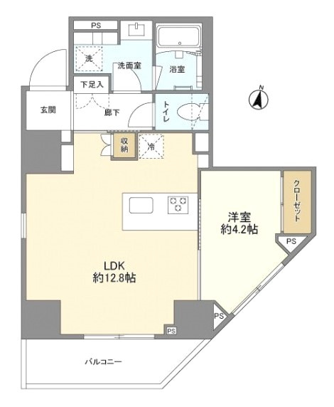 ドゥーエ東大前の間取り|1LDK