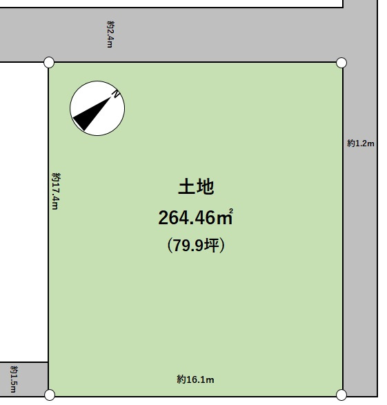 笠岡市笠岡売地7の土地図