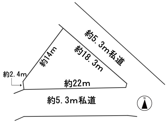 ６４４４９　岐阜市上土居土地の区画図