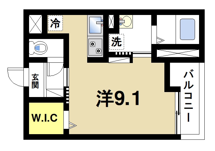 カーサ　アリエッタの間取り|お一人暮らしにピッタリの生活し易いお部屋です。
