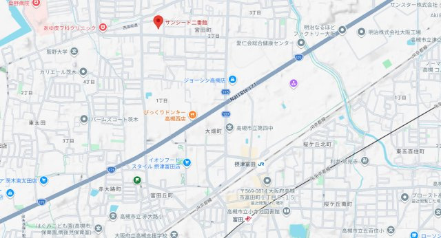 サンシード二番館の地図