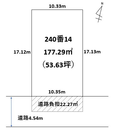 中央区姥ケ山２丁目　売地の土地図