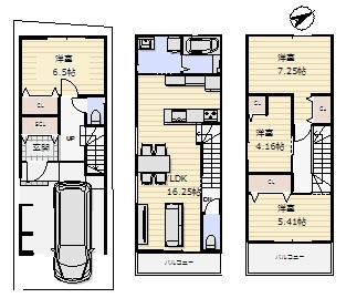 【参考プラン】 | 港区八幡屋３丁目条件付き売土地 | 参考間取りプラン例【B号地】　3LDK　建物面積：約114.07㎡　土地価格2280万円+建物価格1900万円　合計4180万円