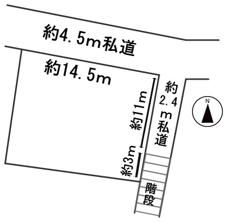 ６４４４８　岐阜市上土居土地の区画図