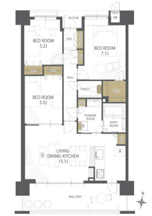 【間取り】サザンスクエア白梅 
