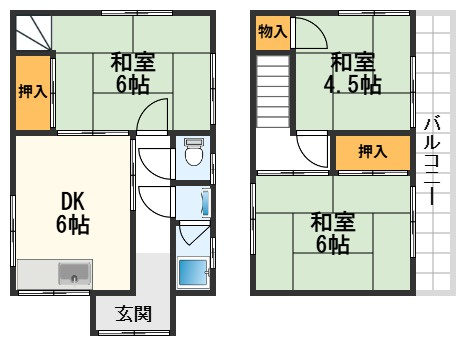 【間取り】 | 別所本町貸家
