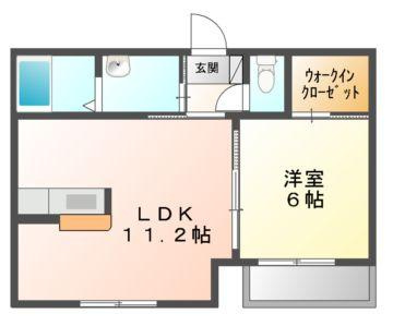 ラ・パルテール新屋敷　Ⅰの間取り
