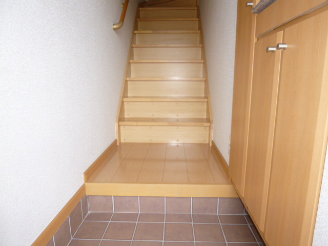 倉敷市福田町古新田のアパートの玄関