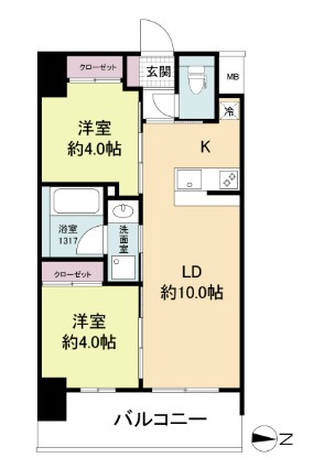 セレニテフラン新大阪の間取り