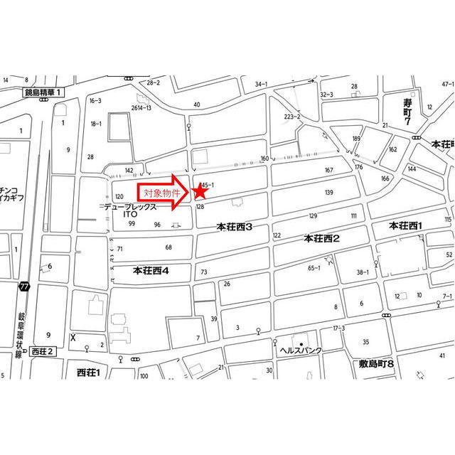岐阜市本荘西３丁目の駐車場の外観