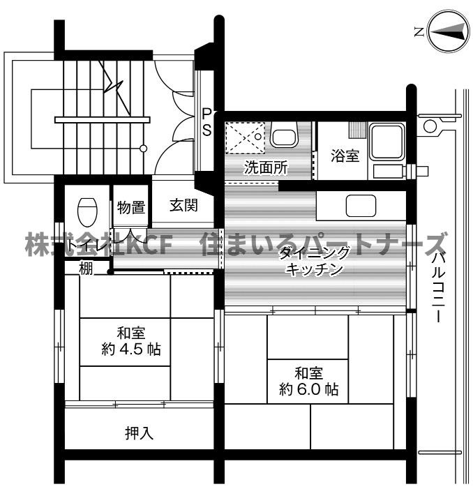 ビレッジハウス荒木一号棟の間取り