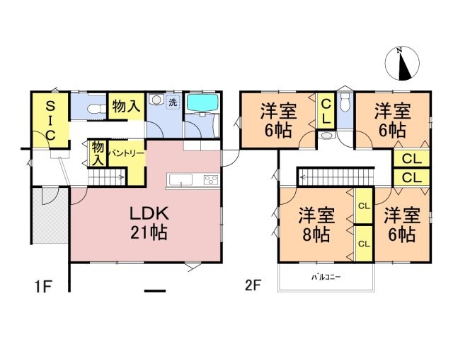 【商談中】新築戸建　安八郡安八町南今ケ渕第１　全12区画分譲の間取り|■F号棟　■ヤマダ不動産　株式会社リライフ　大垣店　■夢のマイホーム購入をフルサポートします！