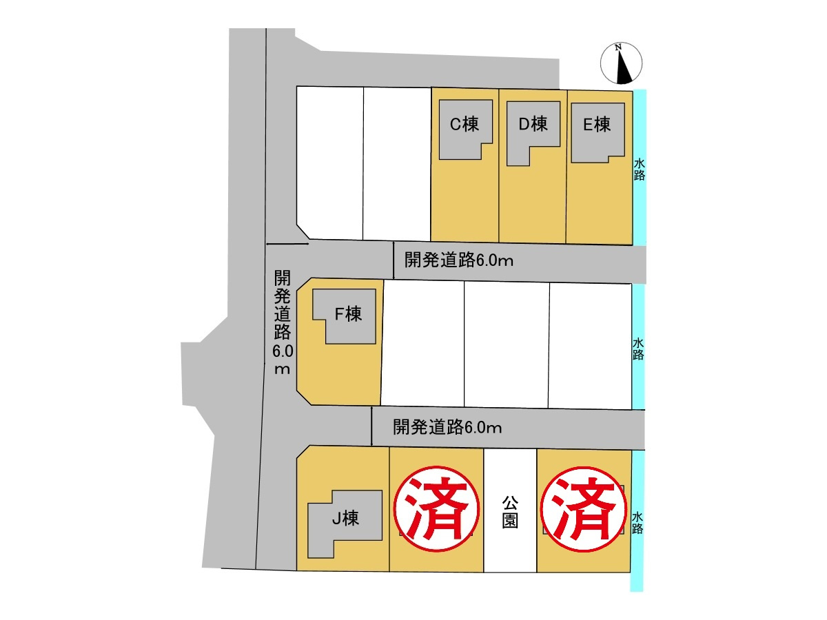 【商談中】新築戸建　安八郡安八町南今ケ渕第１　全12区画分譲の区画図|■区画図
■YAMADA電機の　ヤマダ不動産　株式会社リライフ　大垣店■
いつでもお問合わせ下さい。